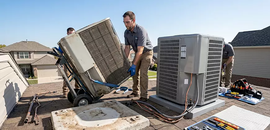 Emergency Air Conditioning Unit Swap in Bridgeport